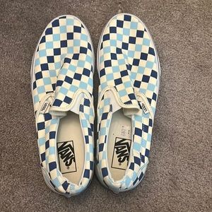 Vans Topaz checkerboard slip ons